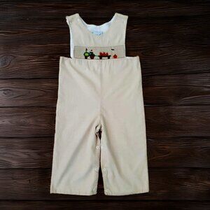 Kelly's Kids Smocked Tractor Pumpkins Longalls Size 3